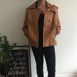 Banana Republic Golden Brown Leather Jacket